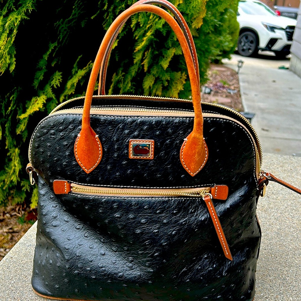 Dooney & Bourke Ostrich Large Domed Satchel